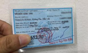 Bị mất giấy đăng ký xe máy có làm lại được không?