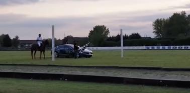 Cuộc đua “có 1 không 2” giữa Tesla Model S với… ngựa