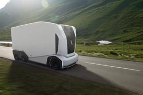 Xe tải chạy bằng điện, không vô lăng, không người lái, không cabin 