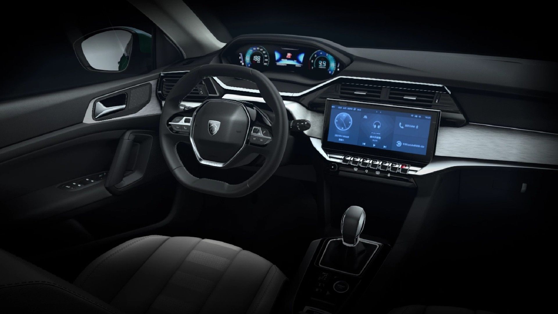 Bên trong cabin, 408 có một phiên bản mới Peugeot iCockpit trông khá hiện đại, mặc dù không sang trọng như 308 ở châu Âu. Bảng điều khiển được thiết kế lại có cụm công cụ kỹ thuật số 12 inch gắn trên cao và màn hình cảm ứng thông tin giải trí 10 inch với các nút tắt kiểu máy bay bên dưới. Ngoài ra còn có vô lăng đường kính nhỏ đặc trưng của Peugeot và trang trí bằng nhôm kiểu mới.  