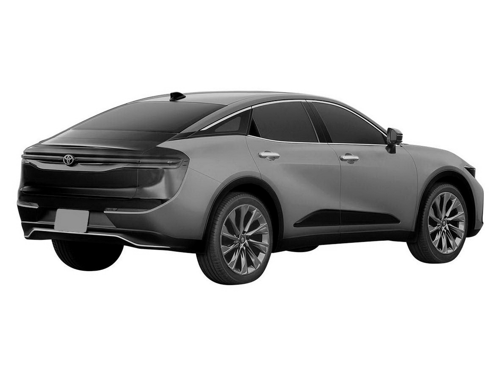 Toyota Crown có thể có kích thước dài 194,1 in (4.930 mm) và cao 60,6 in (1.540 mm), làm cho nó có chiều dài tương đương với một chiếc Mercedes GLE coupe, nhưng đường mái xa hơn khoảng 7,5 in (190 mm).