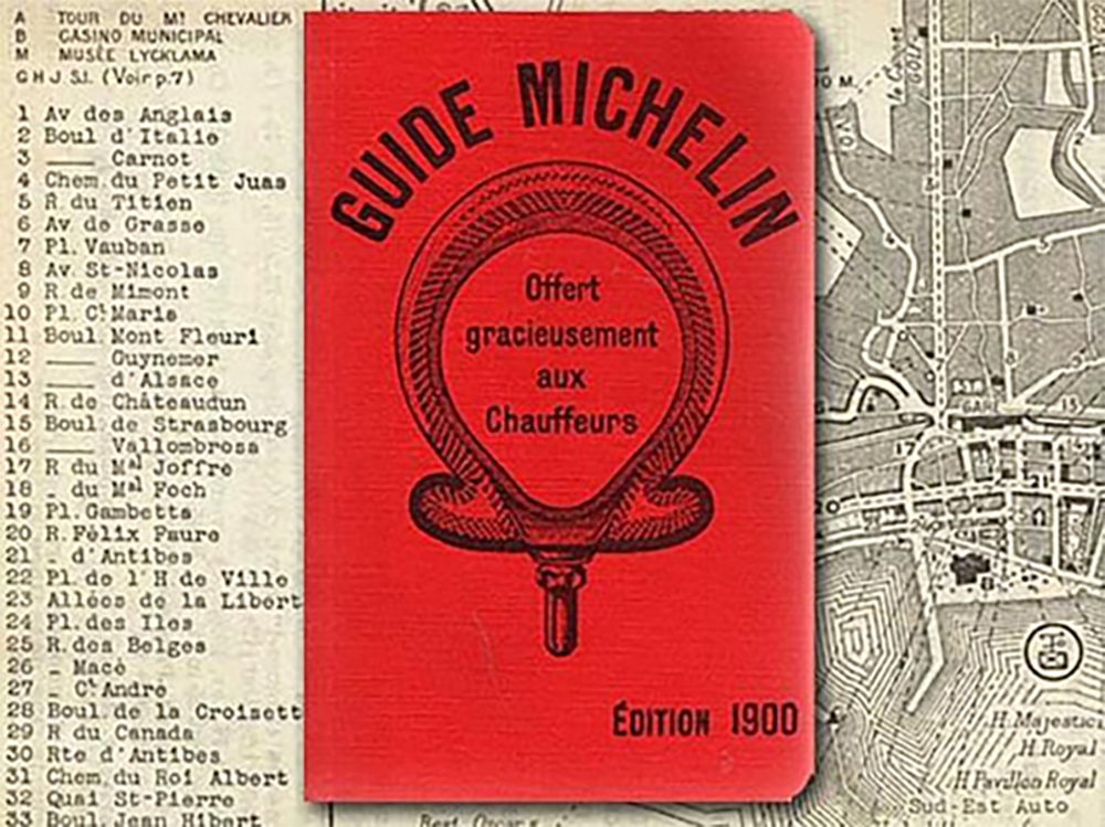 Sách hướng dẫn Michelin đầu tiên có danh sách các nhà hàng mà khách du lịch có thể ghé thăm.  
