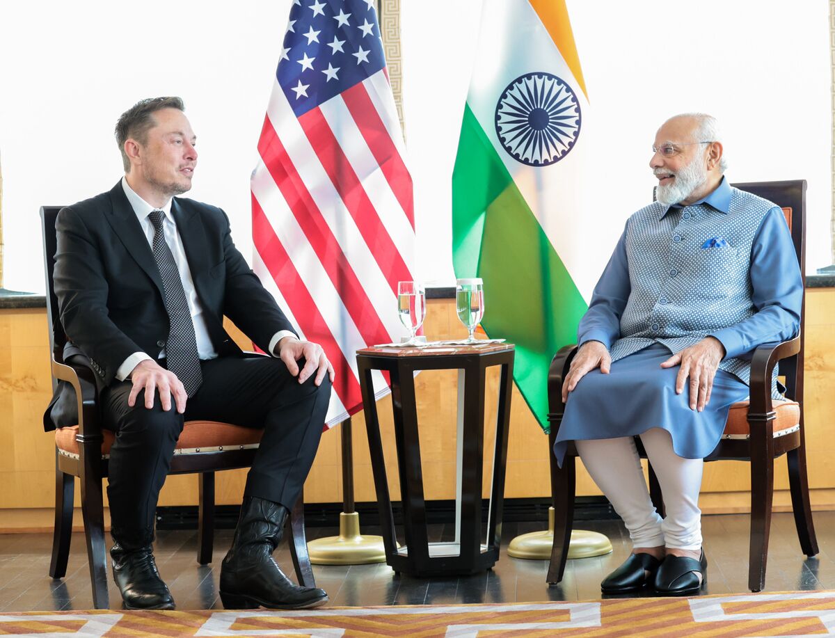 Elon Musk và Thủ tướng Ấn Độ Modi gặp nhau vào ngày 20 tháng 6 tại New York. Nguồn: Cục Thông tin Báo chí, Chính phủ Ấn Độ.