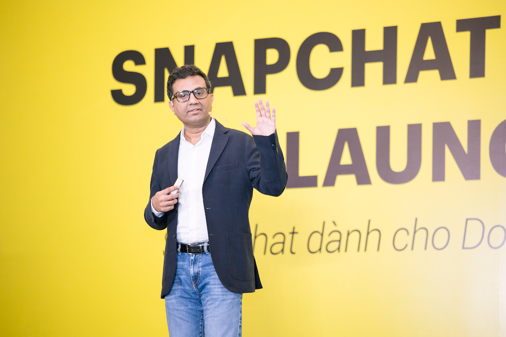Ông Ajit Mohan, Chủ tịch Snap Khu vực Châu Á - Thái Bình Dương: “Việc ra mắt Snapchat for Business tại Việt Nam mang đến cơ hội thú vị giúp các doanh nghiệp trong nước có thể dễ dàng kết nối nhóm đối tượng khó tiếp cận nhưng có mức độ tương tác cao trên Snapchat từ khắp nơi trên thế giới
