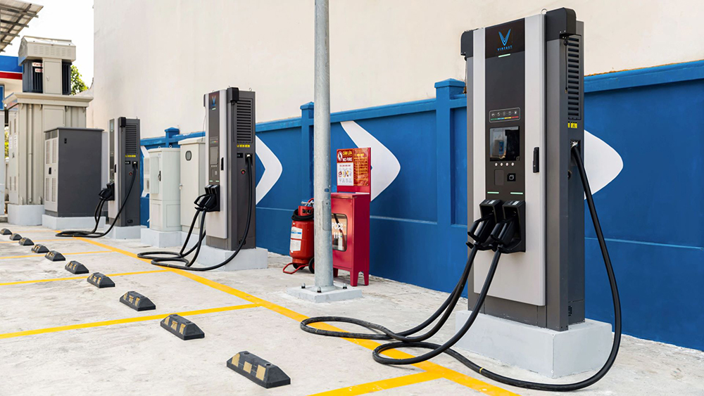 Một hệ thống trạm sạc của VinFast.