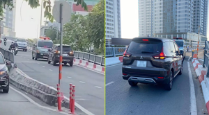 TP.HCM: Tài xế bị xe cứu thương ép đi lùi vì ngang nhiên đi vào đường cấm