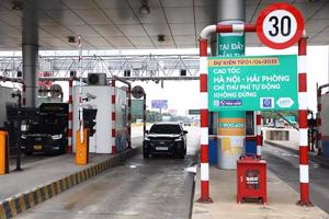 Từ 1/6, sẽ xử phạt xe không dán thẻ ETC đi trên cao tốc Hà Nội - Hải Phòng