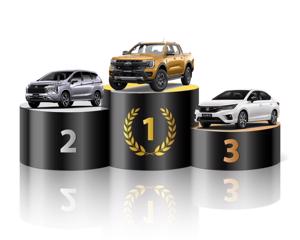 Top 10 xe bán chạy nhất tháng 2/2024: "Vua bán tải" trở lại ngôi vương