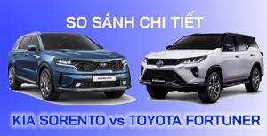 So sánh Toyota Fortuner 2020 và Kia Sorento 2021 vừa ra mắt