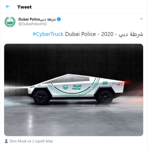 Cảnh sát Dubai đặt mua siêu bán tải chạy điện Cybertruck