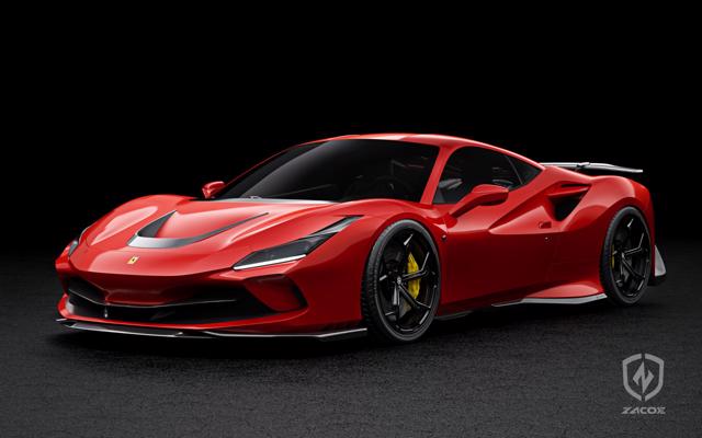 Siêu xe Ferrari F8 Tributo nổi bật với phụ kiện từ sợi carbon - Ảnh 3