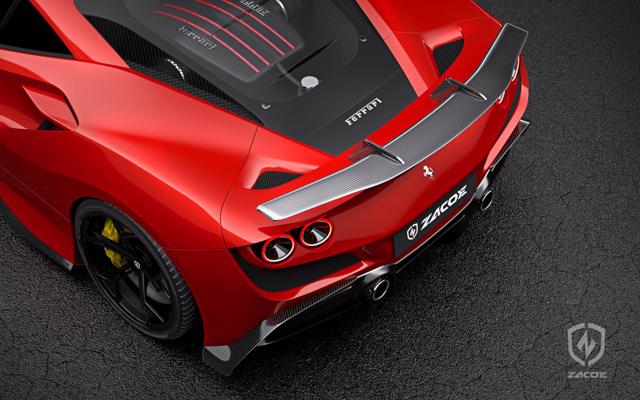 Siêu xe Ferrari F8 Tributo nổi bật với phụ kiện từ sợi carbon - Ảnh 5