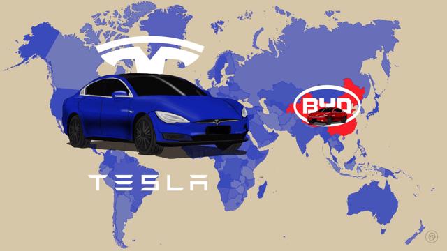 Tesla kh&ocirc;ng con "đơn độc" trong ng&ocirc;i vương trong ng&agrave;nh xe điện thế giới khi BYD đang b&aacute;m đuổi kh&aacute; s&aacute;t.