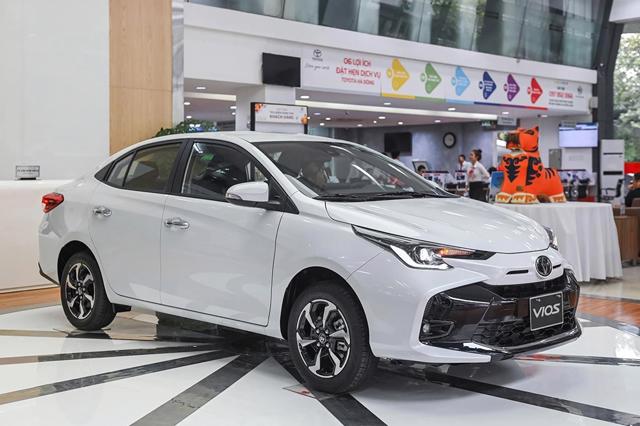 Toyota Vios là mẫu xe hiếm hoi tăng trưởng dương so với tháng 12/2023. Ảnh: TMV