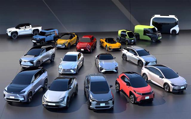 Dải sản phẩm EV và HEV trong chiến lược toàn cầu của Toyota.