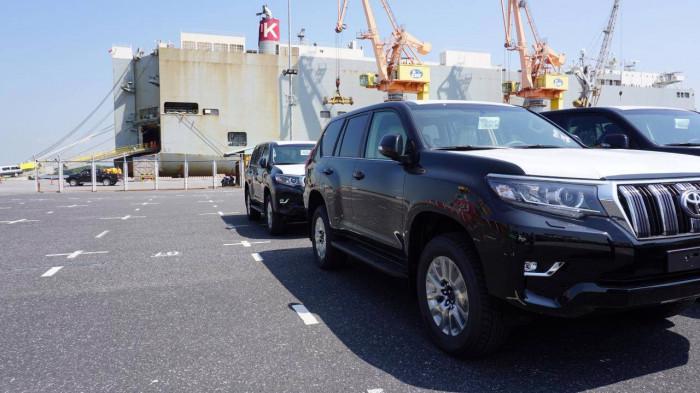 Xe nhập khẩu chờ thông quan tại cảng Tân Vũ (Hải Phòng)