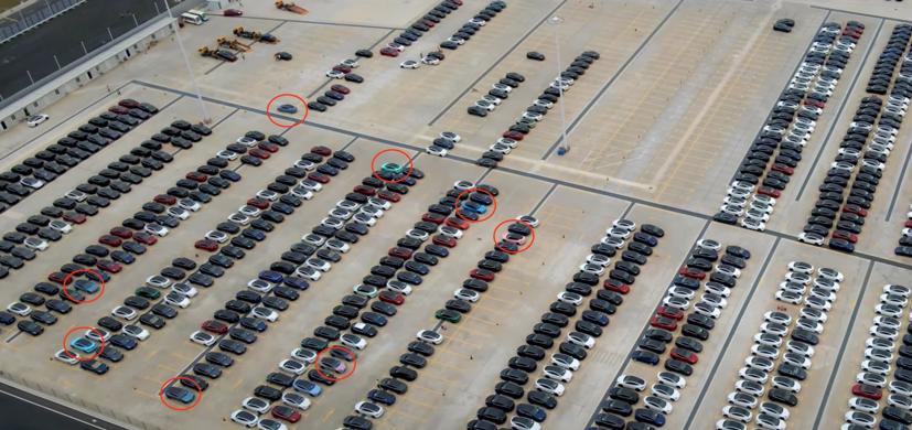 Hình ảnh được cho là xe Tesla với màu xe mới.