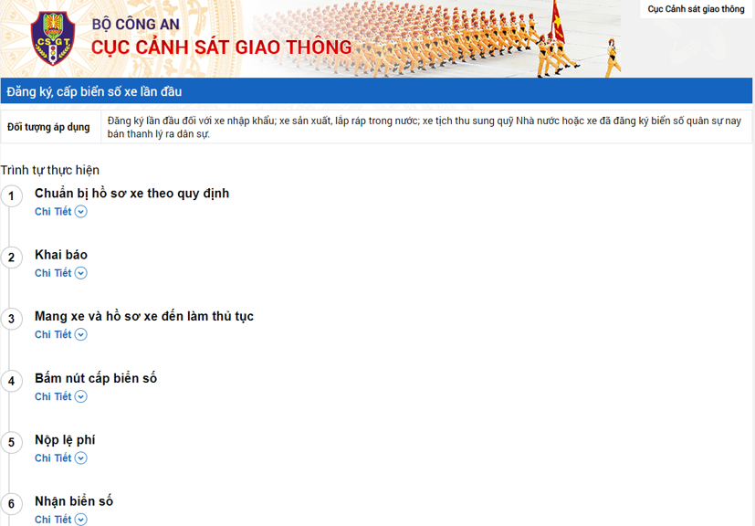 người dân có thể truy cập Cổng Thông tin điện tử Cục CSGT  (http://www.csgt.vn) để tiến hành khai báo điện tử nhằm rút ngắn thời gian chờ đợi và đảm bảo an toàn phòng dịch COVID-19.