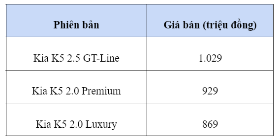 Kia K5 cho thị trường Việt 3 phi&#234;n bản c&#243; gi&#225; như thế n&#224;o? - Ảnh 11