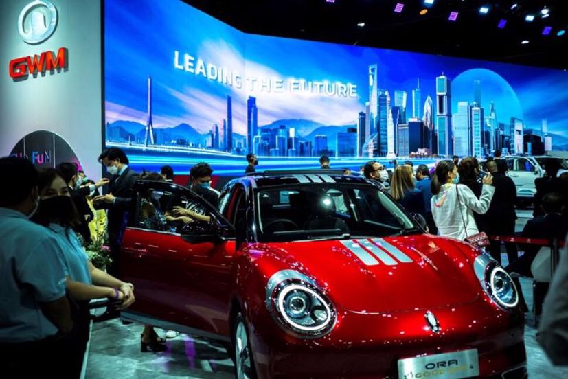 Mẫu xe 'ORA Good Cat' có giá cạnh tranh của Great Wall Motor thu hút sự chú ý tại Triển lãm ô tô Thái Lan.