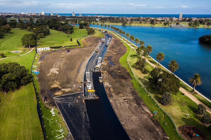 Công viên Albert đã được sửa chữa và tái thiết kế đáng kể cho Giải Grand Prix Úc năm nay, những thay đổi đầu tiên được thực hiện đối với vòng đua kể từ cuộc đua Melbourne đầu tiên vào năm 1996. Ảnh: Australian Grand Prix Corp.