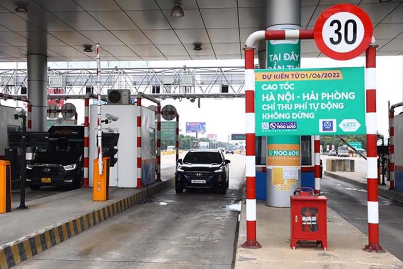 Từ 1/6, sẽ xử phạt xe kh&#244;ng d&#225;n thẻ ETC đi tr&#234;n cao tốc H&#224; Nội - Hải Ph&#242;ng - Ảnh 1