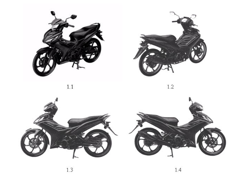 Hình ảnh mẫu xe đăng ký sở hữu công nghiệp của Yamaha mới được công bố.