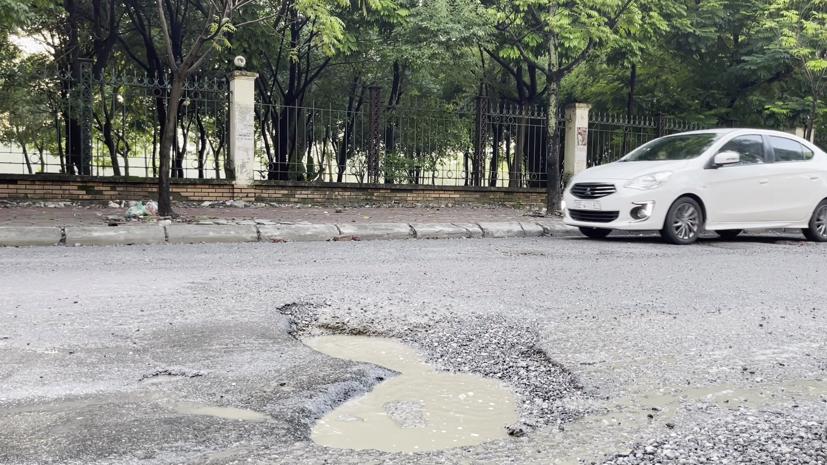 Không khó để bắt gặp những "ổ voi" như thế này trên đường phố Hà Nội.