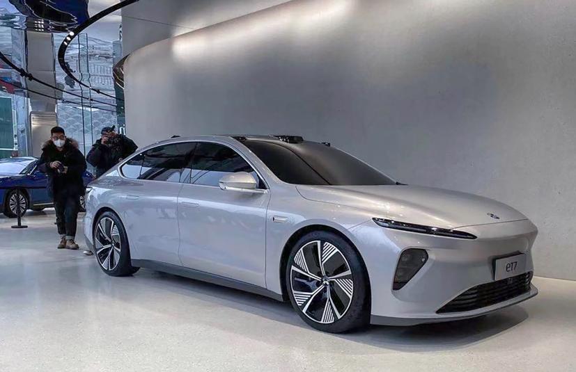 Nio ET7 được trưng bày tại Thành Đô vào ngày 9 tháng 1 năm 2021. Ảnh: SCMP.