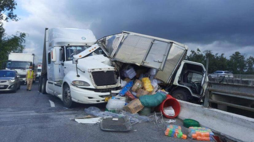 Hiện trường một vụ tai nạn giao thông.