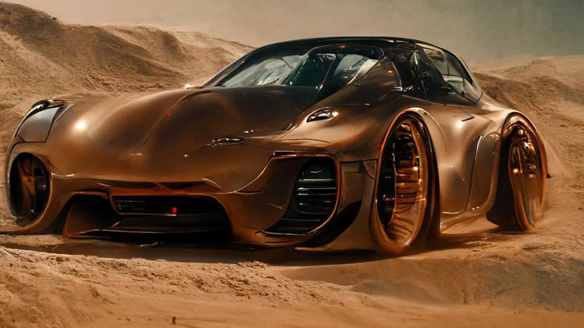 Một sản phẩm thiết kế xe hơi được tạo ra bởi trí tuệ nhân tạo.