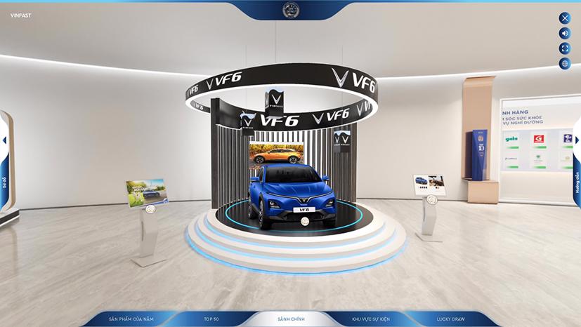 VinFast VF6 xuất hiện bên trong gian hàng ảo 
