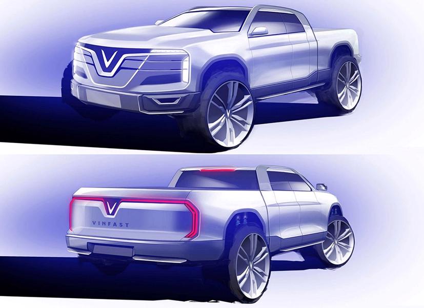Bản thiết kế xe bán tải từng được VinFast hé lộ năm 2019. Ảnh: VinFast