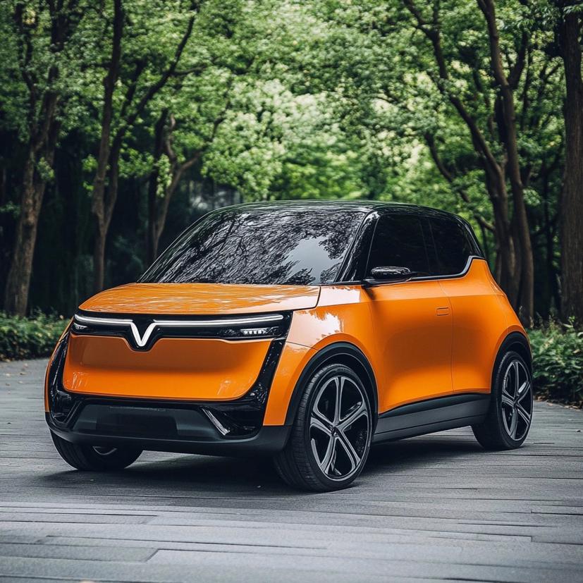 Hình ảnh mẫu xe siêu nhỏ của VinFast được tạo bởi AI.