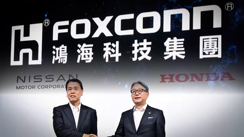 Foxconn là đang là nhân tố mới có thể ảnh hưởng không nhỏ tới thương vụ sáp nhập giữa Honda và Nissan. ẢNh: Nikkei.