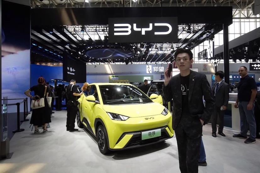 Mẫu xe điện BYD Seagull. Ảnh: Bloomberg.