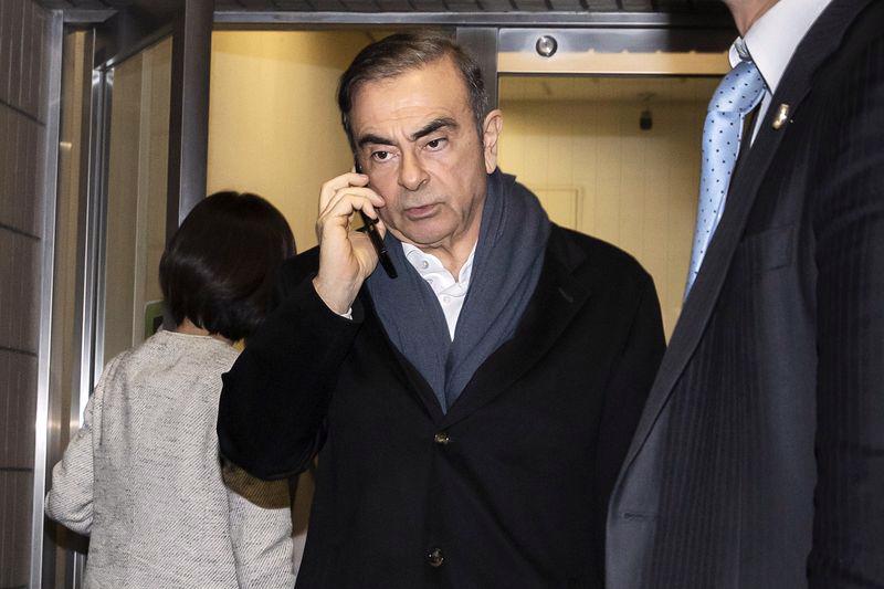 Ông Carlos Ghosn, cựu Chủ tịch Nissan, tới văn phòng luật sư ở Tokyo hồi tháng 3/2019 - Ảnh: Bloomberg.