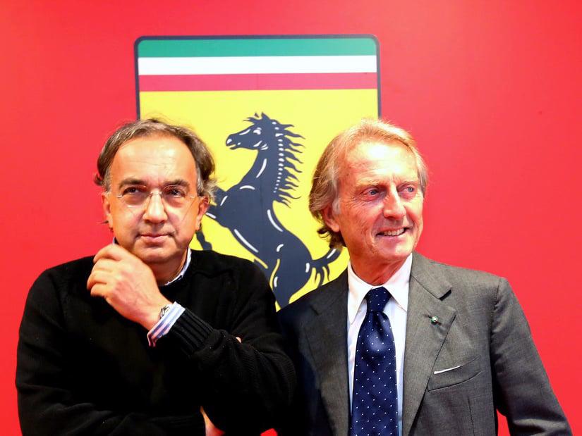 Cựu CEO Sergio Marchionne của Fiat và cựu Chủ tịch Luca di Montezemelo của Ferrari - Ảnh: Getty.