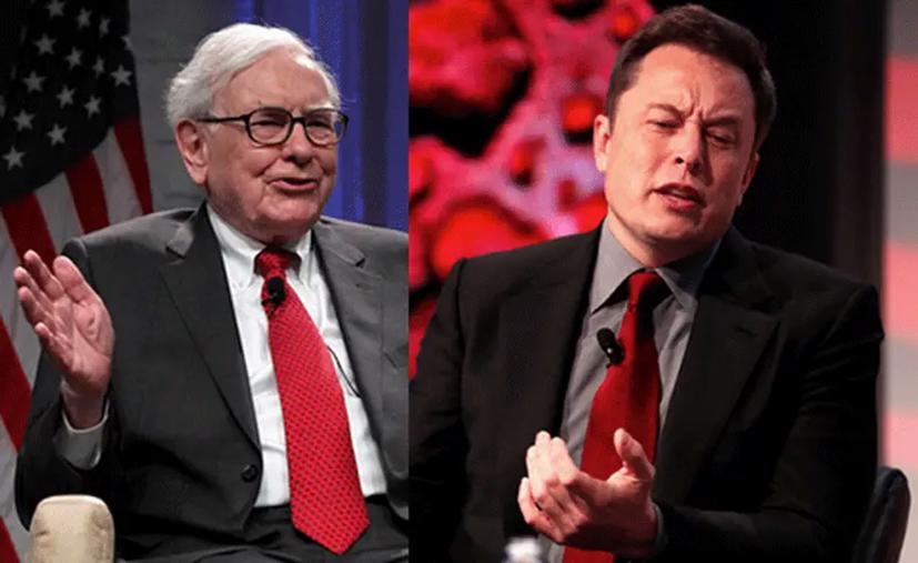 Warren Buffett (trái) và Elon Musk -  Ảnh: BI.