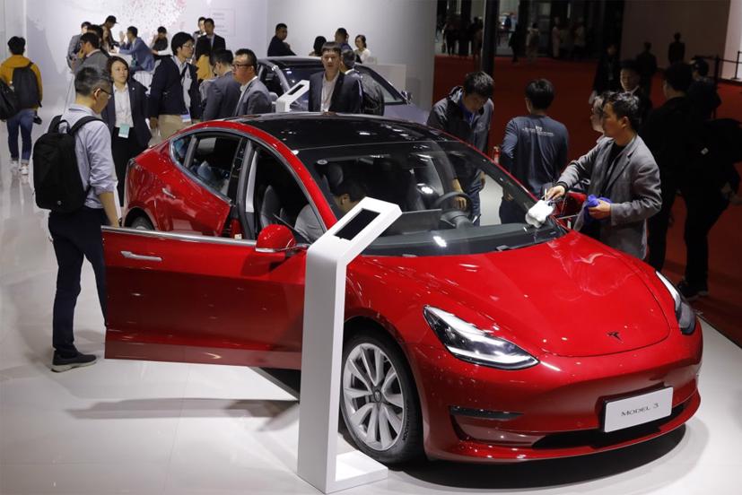 Tesla đã bắt đầu sản xuất mẫu xe Model 3 tại Thượng Hải, Trung Quốc - Ảnh: Nikkei.