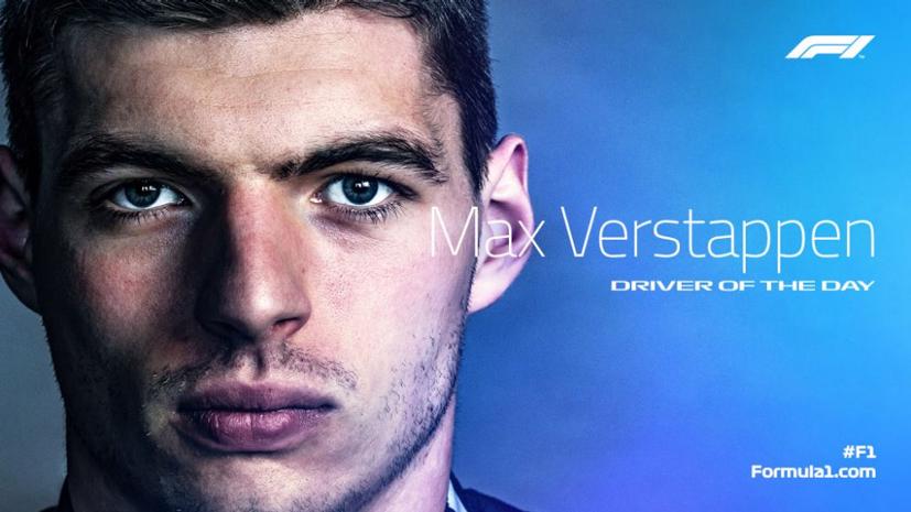 Với cú lội ngược dòng ngoạn mục, Max Verstappen đã được bầu chọn là tay đua xuất sắc nhất chặng.