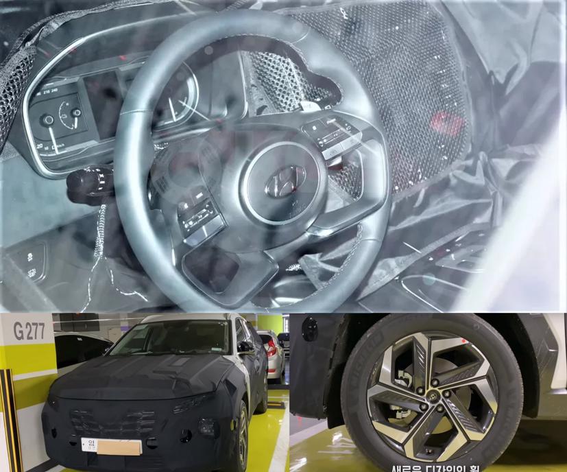 Thiết kế khoang nội thất của Hyundai Tucson 2021 vẫn chưa lộ diện rõ ràng.