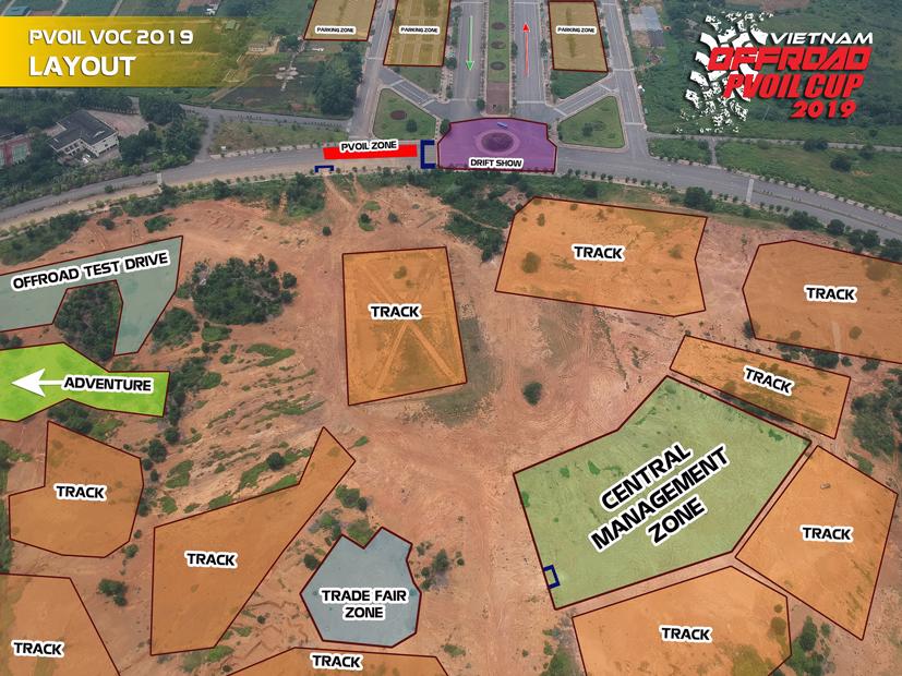 Sơ đồ đường đua VOC 2019. Ảnh: BTC.