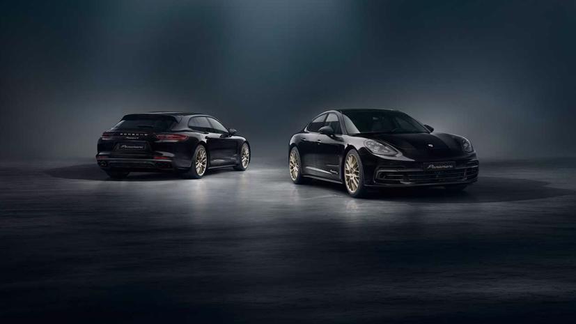 Porsche Panamera phiên bản 10 Years Edition nổi bật với mâm xe 21 inch sơn màu trắng satin. Ảnh: Motor1.