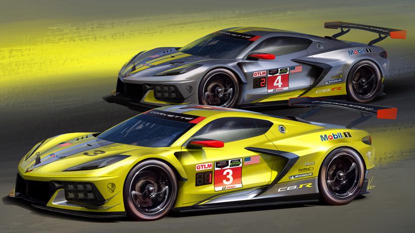 Cặp đôi Chevy Corvette C8.R 2020 sẽ đua Debut tại giải Rolex 24 vào tháng Một tới đây. Ảnh: AutoBlog.