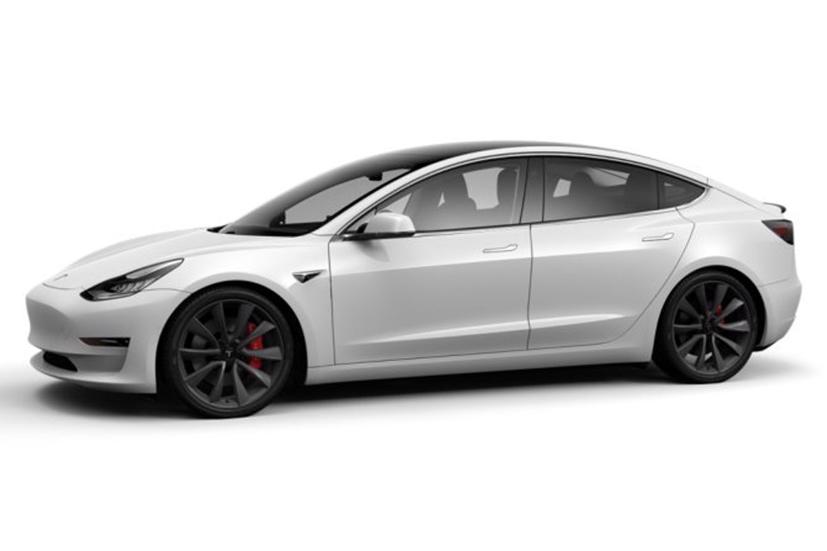 Riêng Tesla Model 3 Performance sẽ có mâm xe sơn màu đen mờ đặc biệt. Ảnh: Tesla.