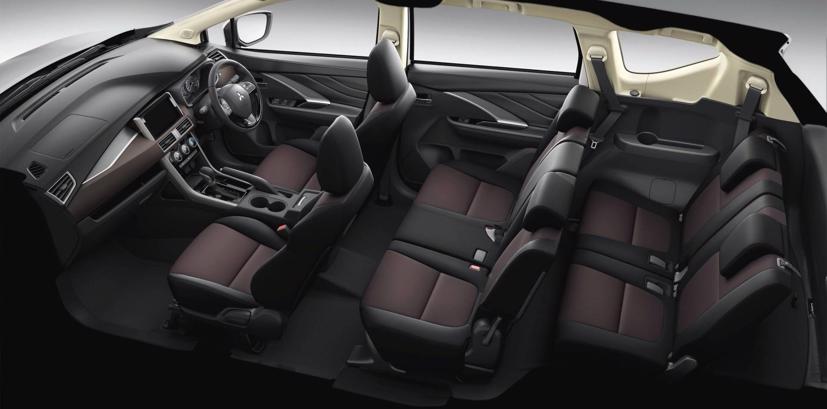 Nội thất của Mitsubishi Xpander Cross có thể tùy chỉnh linh hoạt. Ảnh: Carscoops.