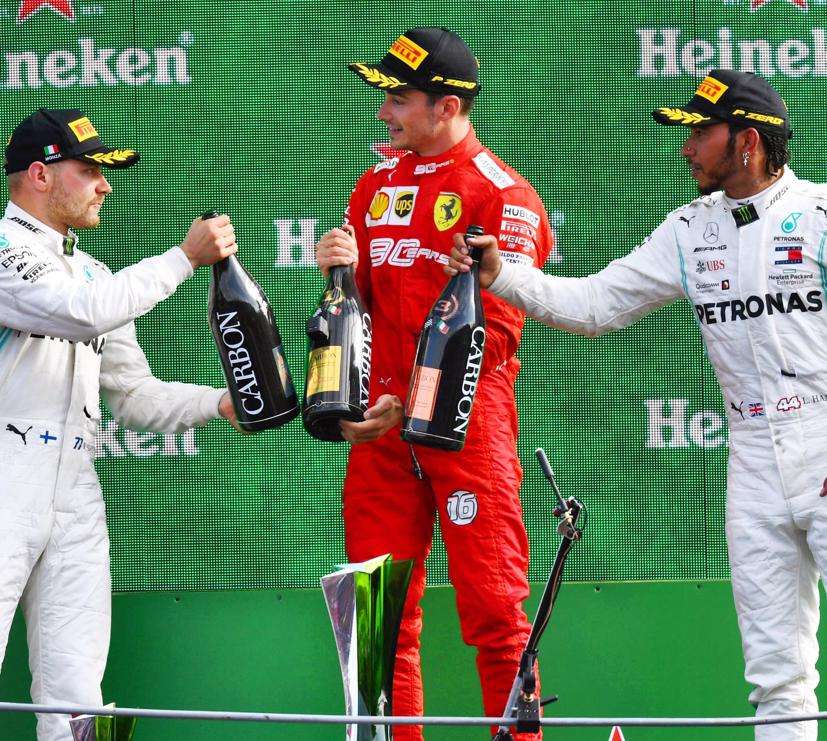 Chiến thắng của Leclerc tại Monza năm 2019 trước 2 tay đua của Mercedes