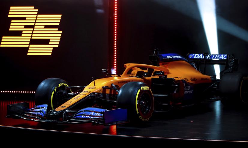 Mẫu xe đua MCL35 cho mùa giài F1 2020 của McLaren đã chính thức ra mắt. Ảnh: The Guardian
