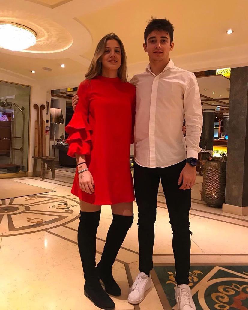 Charles Leclerc và bạn gái cũ Giada Gianni. Ảnh: The Sun